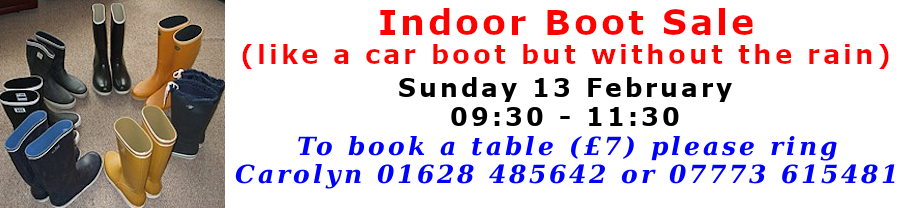 Indoor Boot Sale Feb 2022