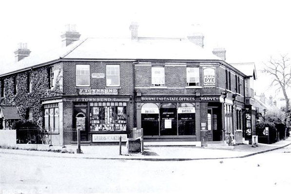 The Parade Bourne End old postcard